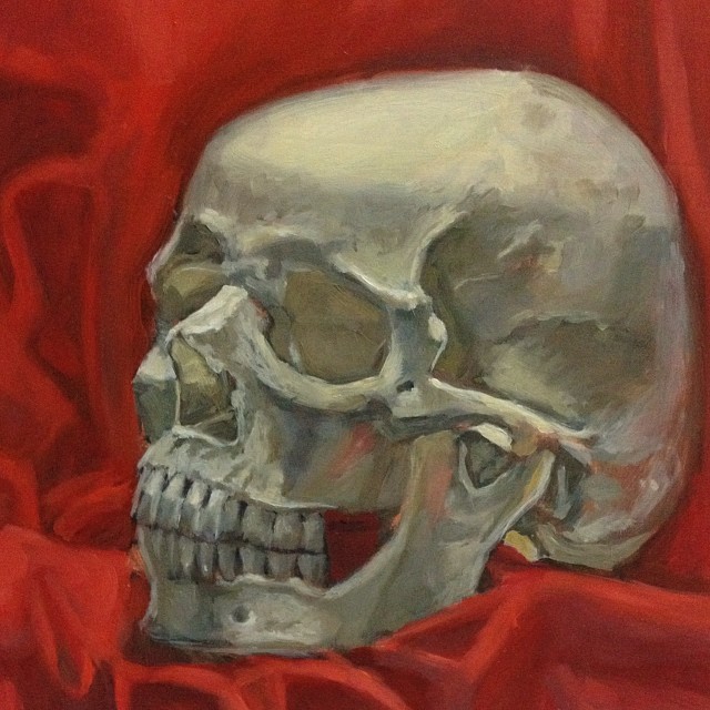 Skull on Red